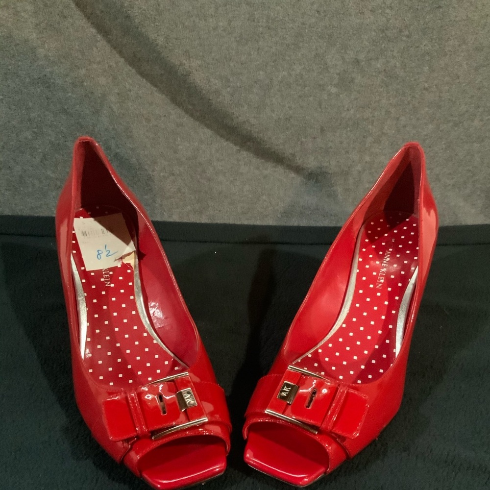Brand new red patent leather heels